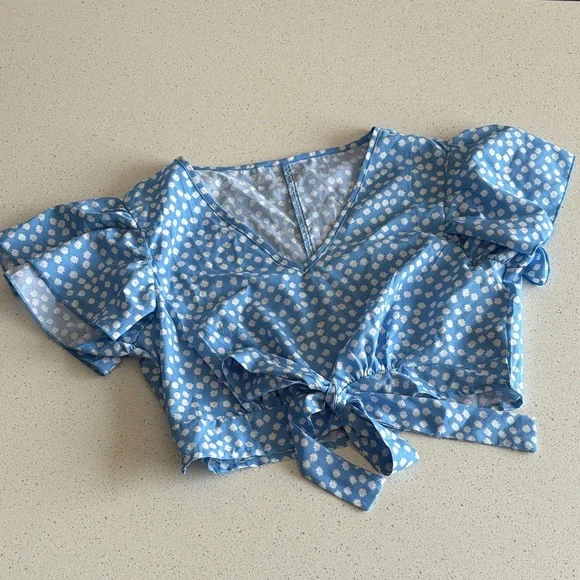 Blue Polka Dot Two-Piece Set - Picture 3 of 4